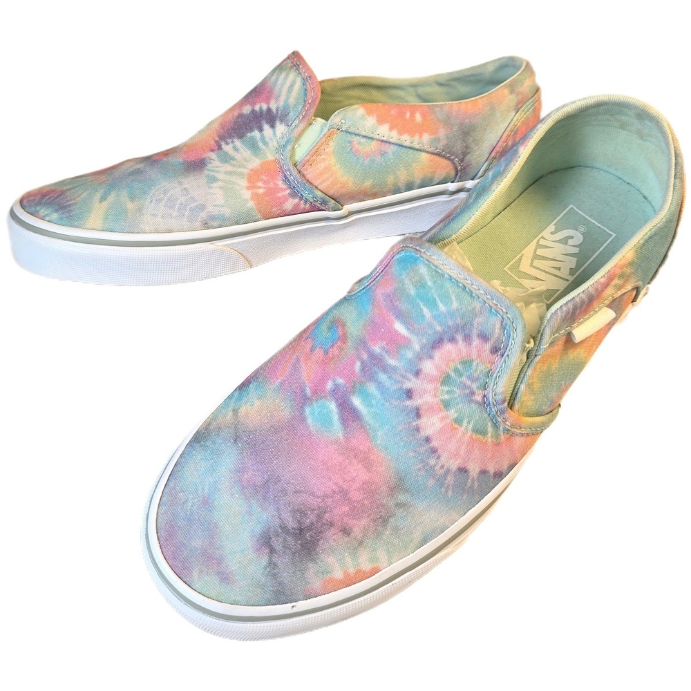 Vans Slip On Tie‎ Dye Shoes US Women 10 EUR 41 Pink Blue Green Worn once in Home